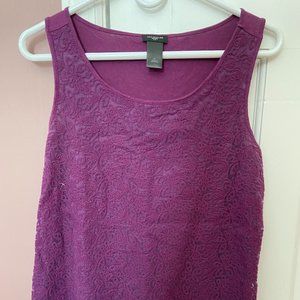 Ann Taylor Lace Purple Tank LP